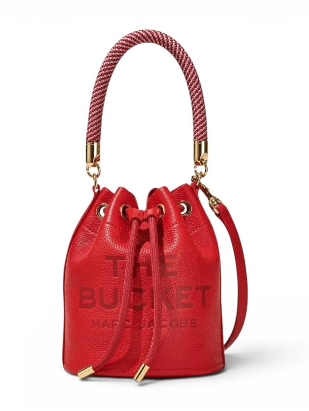 Marc Jacobs The  Bucket  Red Leather Drawstring Bag